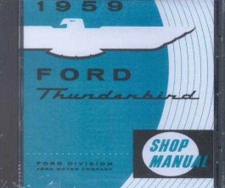Shop Manual CD, Thunderbird, Requires Windows To Use, 1959