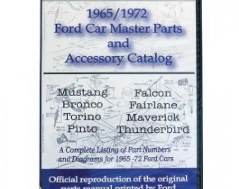 1965-72 Ford Car Parts & Accessories On CD, Includes Text & Illustrations, For Windows Operating Systems Only