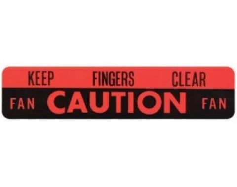 Ford Thunderbird Fan Decal, Caution, 1961-66