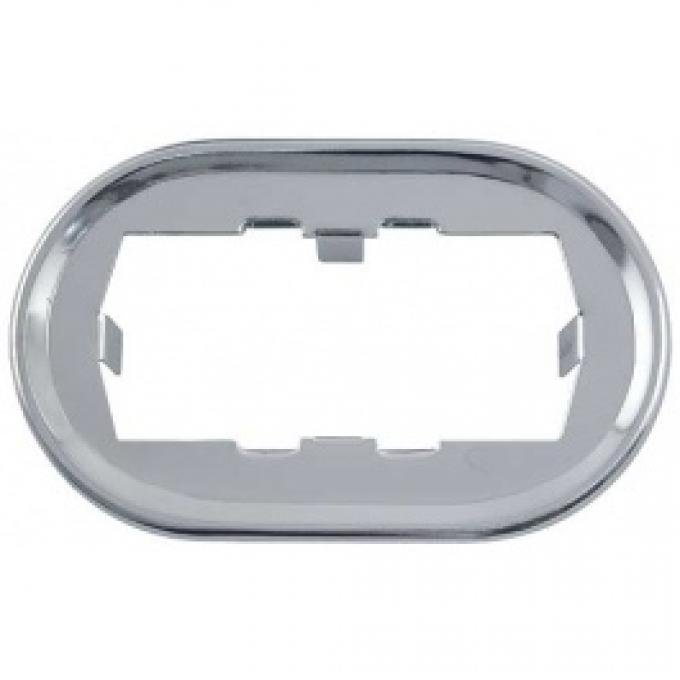 Ford Thunderbird Power Window Switch Backing Plate, Left, Cadmium Plated, For Double Switch, 1955-57