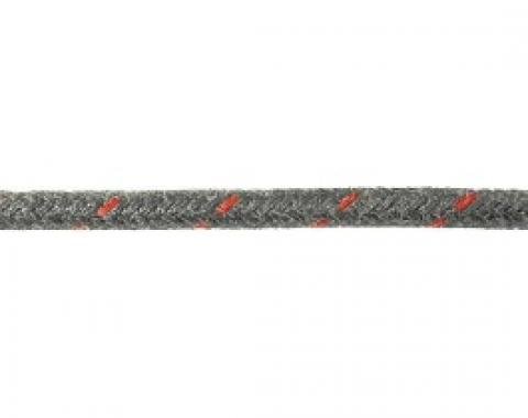 Bulk Wire, #16 Cloth Covered Primary Wire, Black With Red Tracer, Sold By The Foot