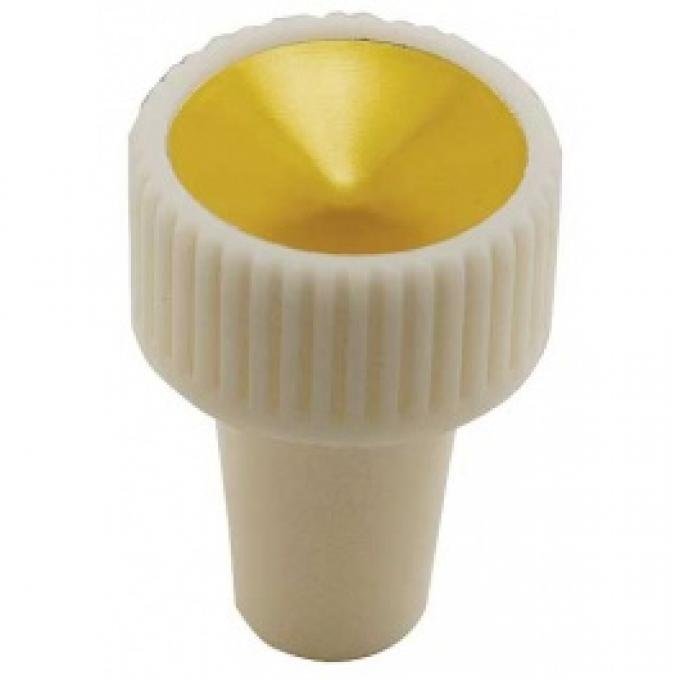 Ford Thunderbird Cigar Lighter Knob, White With Gold Insert, 1959