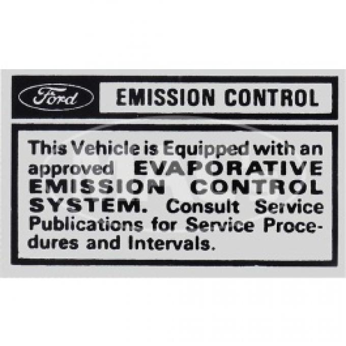 California Evaporative Emissions, 1970 Thunderbird