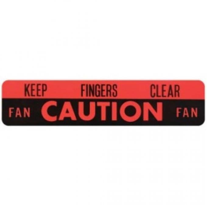 Ford Thunderbird Fan Decal, Caution, 1961-66