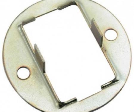 Ford Thunderbird Power Window Switch Backing Plate, Right, Cadmium Plated, For Single Switch, 1955-57