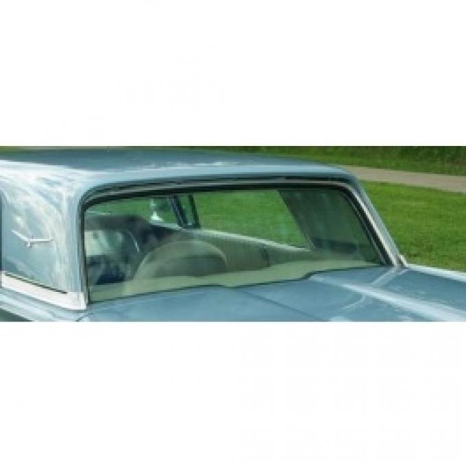 Rear glass, tempered - 58-60 Ford Thunderbird, Hardtop - Light grey, light smoke