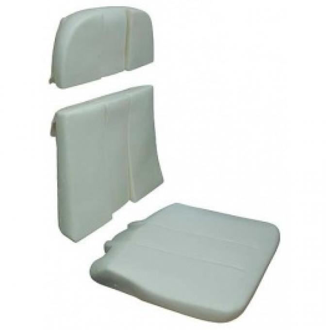 Ford Thunderbird Molded Bucket Seat Foam, 3 Piece Set, Reclining Passenger Seat, 1964-65