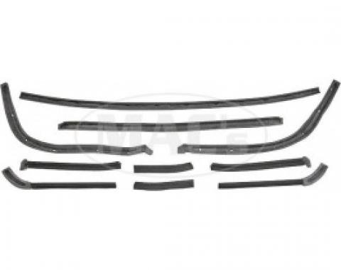 Ford Thunderbird Soft Top Complete Seal Kit, 10 Pieces To Seal The Top Completely, 1955-57