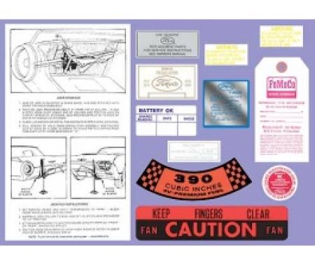 Ford Thunderbird Decal Kit, 11 Pieces, 1961