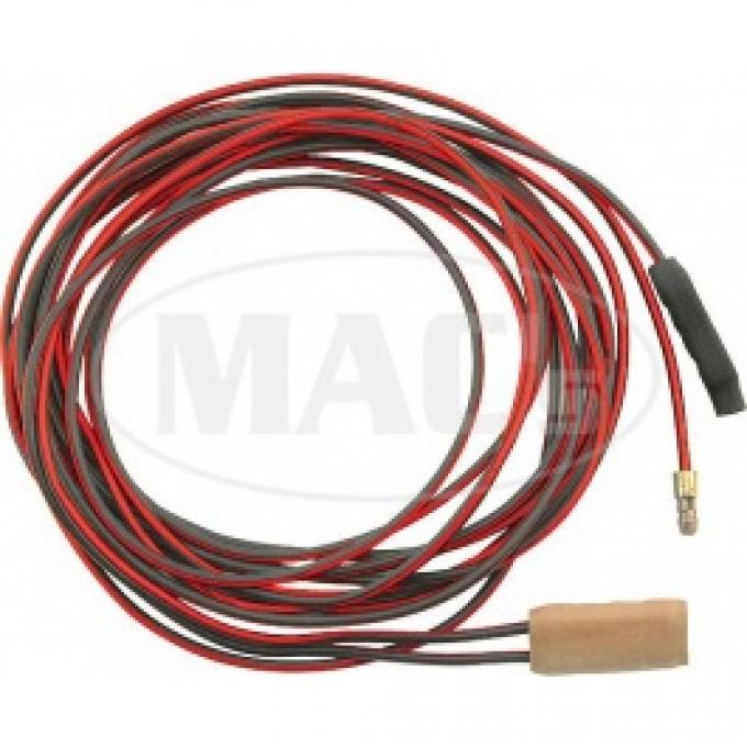 Ford Thunderbird Back-Up Light Wire, Black & Red, 2 PVC Wires, 1955