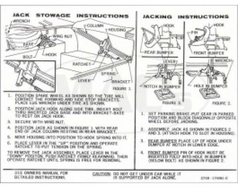 Jack Instructions, 1967 Thunderbird