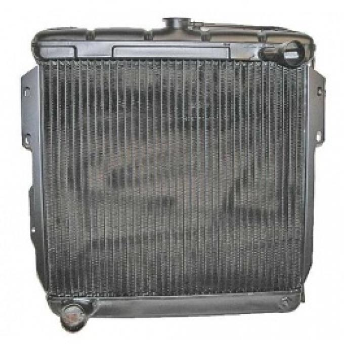 Ford Thunderbird Radiator, Heavy Duty, 4 Row, With Transmission Oil Cooler, 1956-57