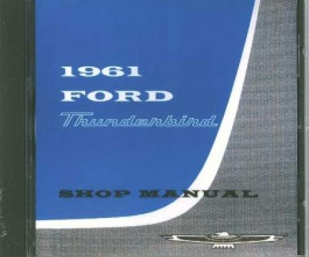 Shop Manual On CD, Thunderbird, Requires Windows To Use, 1961