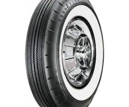 Tire, 750 X 14, 2-1/4 Whitewall, Tubeless, Goodyear Custom Super Cushion, 1957