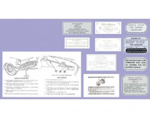 Ford Thunderbird Decal Kit, 1957- 11 Pieces