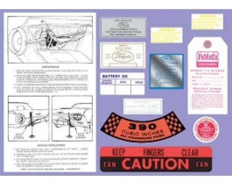 Ford Thunderbird Decal Kit, 11 Pieces, 1961