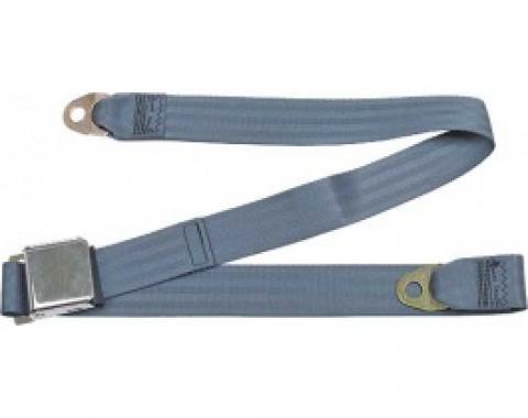 Seatbelt Solutions Ford/Mercury, Rear Universal Lap Belt, 60" with Chrome Lift Latch 1800604002 | Blue
