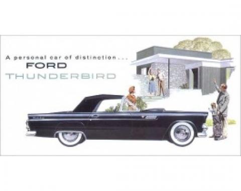 Dealer Sales Foldout Brochure, 1955 Thunderbird