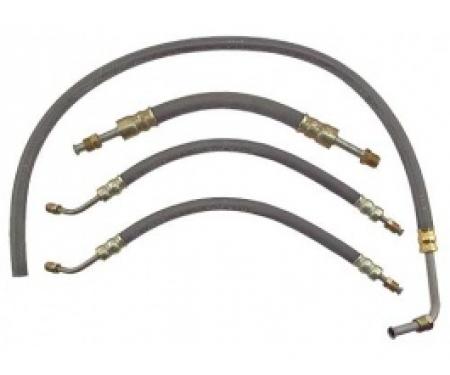 Ford Thunderbird Power Steering Hose Kit, With Male Fitting On The Pressure Line, 1957