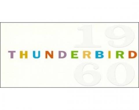 Thunderbird Owner's Manual, 60 Pages, 40 Illustrations, 1960