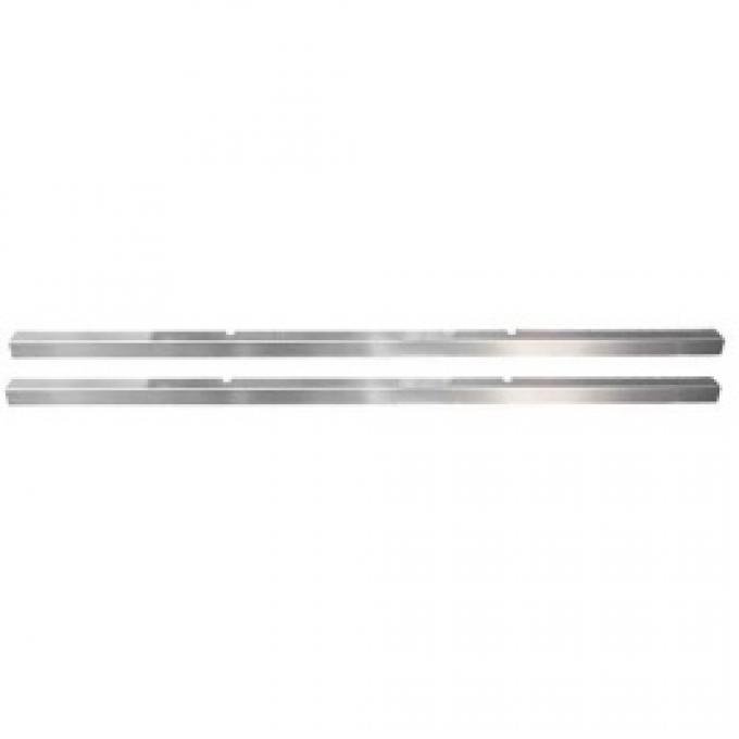 Ford Thunderbird Door Scuff Plate Extensions, Aluminum, 1964-66