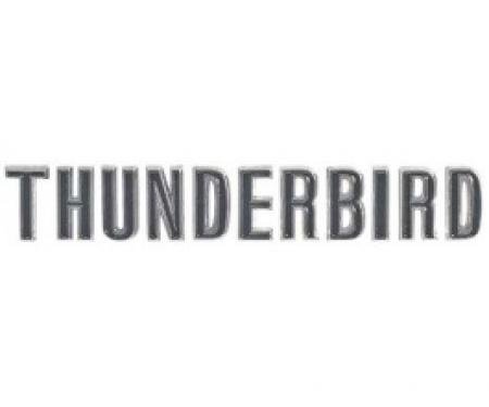 Ford Thunderbird Hood Letter Set, Thunderbird, Chrome With Black Paint, 1964