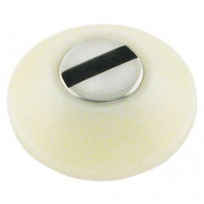 Ford Thunderbird Glove Box Lock Bezel, White Plastic, 1959-60