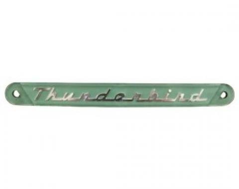 Ford Thunderbird Trunk Handle Insert Nameplate, Plastic, 1957