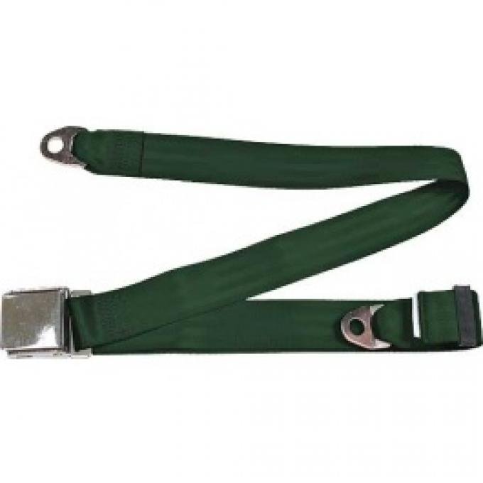 Seatbelt Solutions 1949-1979 Ford | Mercury, Lap Belt, 74" with Chrome Lift Latch 1800745006 | Dark Green