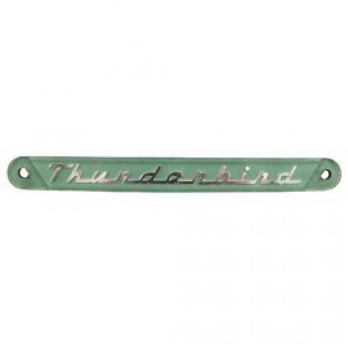 Ford Thunderbird Trunk Handle Insert Nameplate, Plastic, 1957