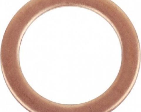 Ford Thunderbird Brake Line Gasket, Copper, 0.51 ID X 0.70 OD, For B5S-2075 Conn Block, 1955-60