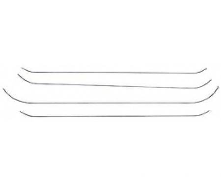 Ford Thunderbird Headliner Bow Set, 4 Pieces, For Tops With Portholes, 1956-57