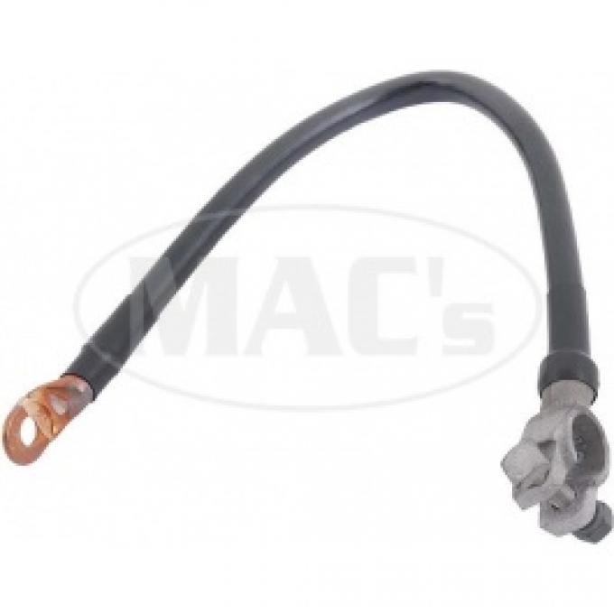 Ford Thunderbird Battery To Starter Relay Cable, Black With Brass Plated Ends, 1955