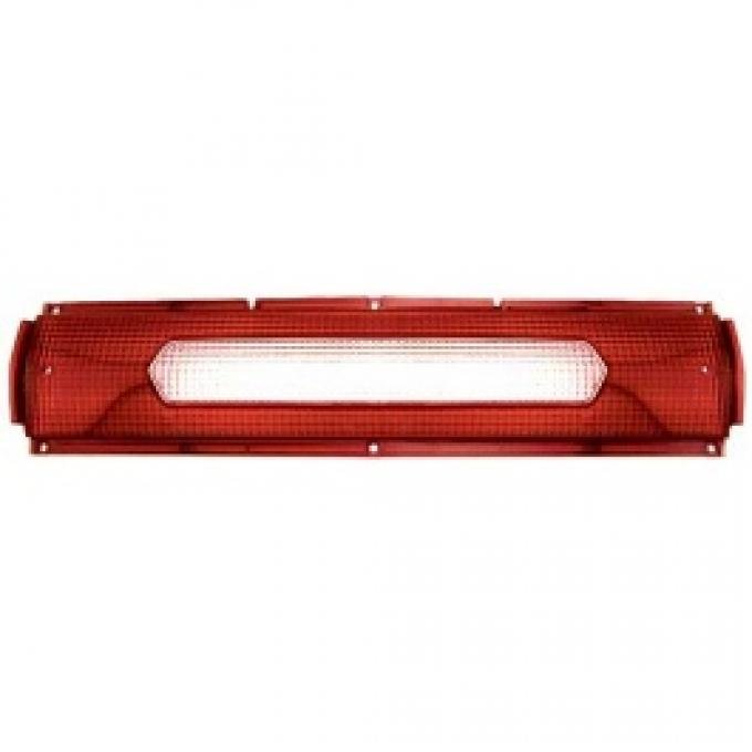 Ford Thunderbird Tail Light Lens, Center With Back-Up Lens, Red And Clear Plastic, 1966