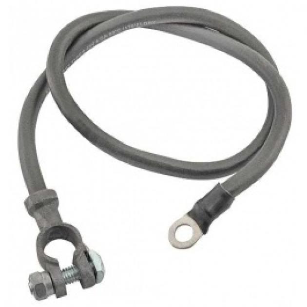 Ford Thunderbird Battery To Ground Cable, Black With Brass Plated