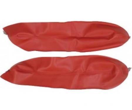 Ford Thunderbird Armrest Covers, Fiesta Red #LB31, 1956