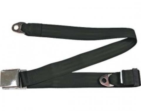 Seatbelt Solutions 1949-1979 Ford | Mercury Lap Belt, 74" with Chrome Lift Latch 1800741000 | Black