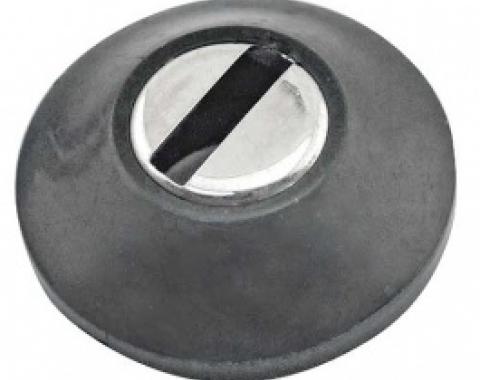 Ford Thunderbird Glove Box Lock Bezel, Black Plastic, 1958