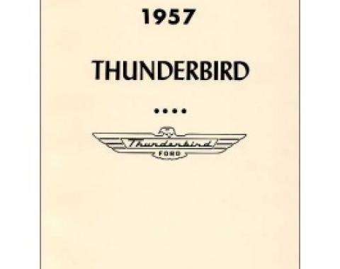 Ford Thunderbird Specifications Manual, 42 Pages, 1957