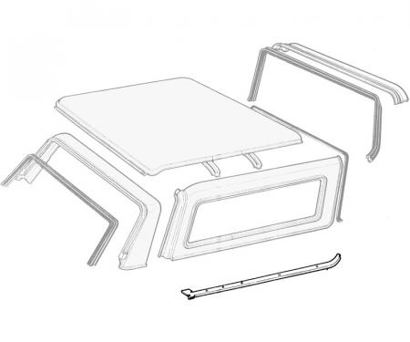 Dennis Carpenter Removable Roof Side Panel Seals - 1978-79 Ford Bronco D8TZ-98513C22-PR