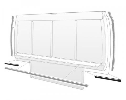 Dennis Carpenter Outer Lower Tailgate Seal - Station Wagon - 1949-51 Ford Car   8A-7941606-B