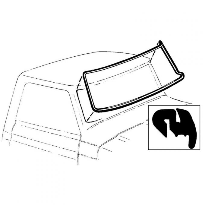 Dennis Carpenter Windshield Seal - No Groove for Chrome - 1973-79 Ford Truck, 1978-79 Ford Bronco D3TZ-1003110-F