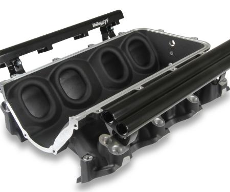 Holley EFI Holley Ultra Lo-Ram Manifold Base and Fuel Rails Dual Fuel Injector GM LS3/L93 300-673BK