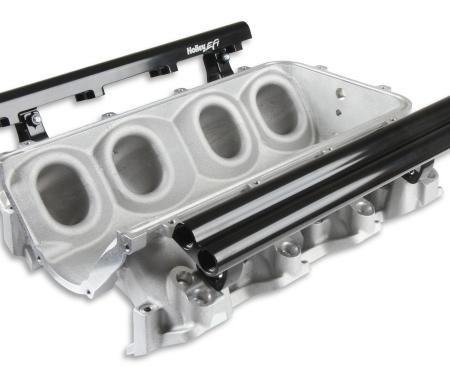 Holley EFI Holley Ultra Lo-Ram Manifold Base and Fuel Rails Dual Fuel Injector GM LS3/L92 300-673