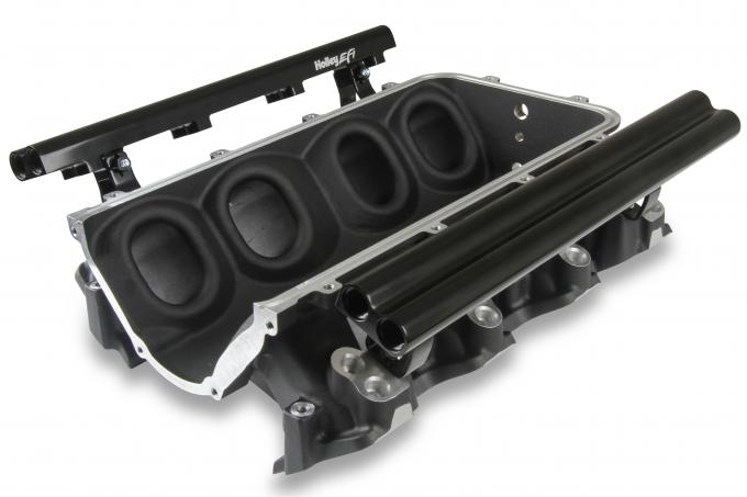 Holley EFI Holley Ultra Lo-Ram Manifold Base and Fuel Rails Dual Fuel Injector GM LS3/L93 300-673BK