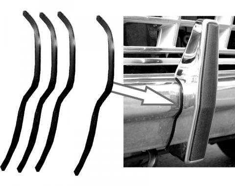 Dennis Carpenter Front Bumper Guard To Bumper Seal - 1964-86 Ford Truck, 1966-86 Ford Bronco C4TZ-17997-SET