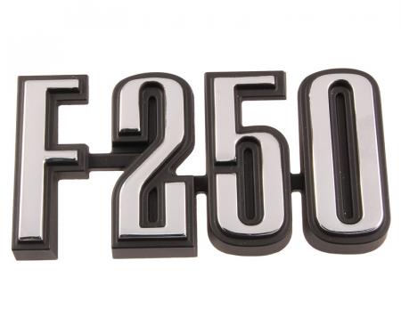 Dennis Carpenter Name Plate - Cowl Side - "F-250" - 1973-76 Ford Truck     D4TZ-16720-B