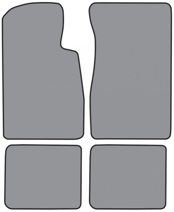 ACC 1963-1965 Ford Falcon 2DR Convertible Floor Mat 4pc (FM38F FM18R) Loop