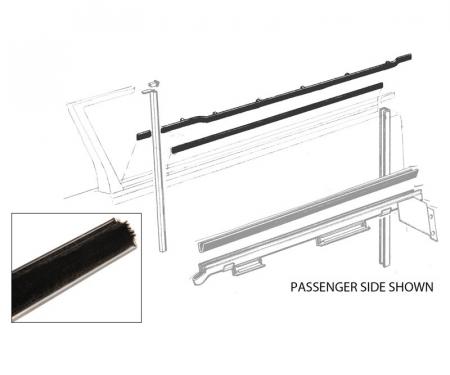 Dennis Carpenter Door Glass Anti-Rattlers - Left - 2 Door Hardtop, Convertible & Retractable - 1957-58 Ford Car   B7A-7621453-PR