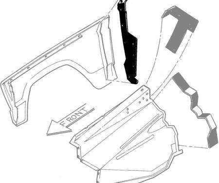 Dennis Carpenter Fender Seal - 1967-72 Ford Truck     C7TZ-16246-PR